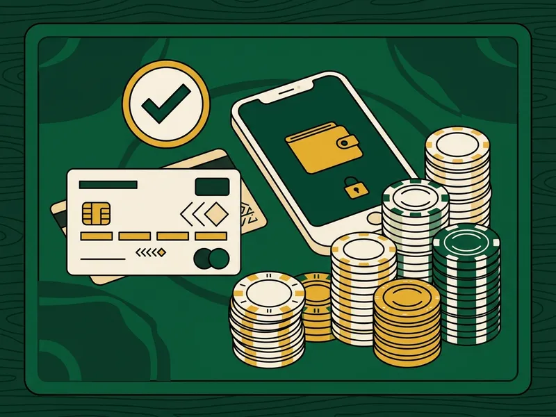 Carte bancaire, portefeuille électronique et jetons de poker
