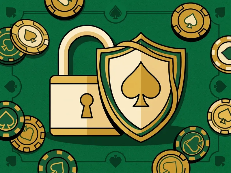 Cadenas et jetons de poker symbolisant la sécurité